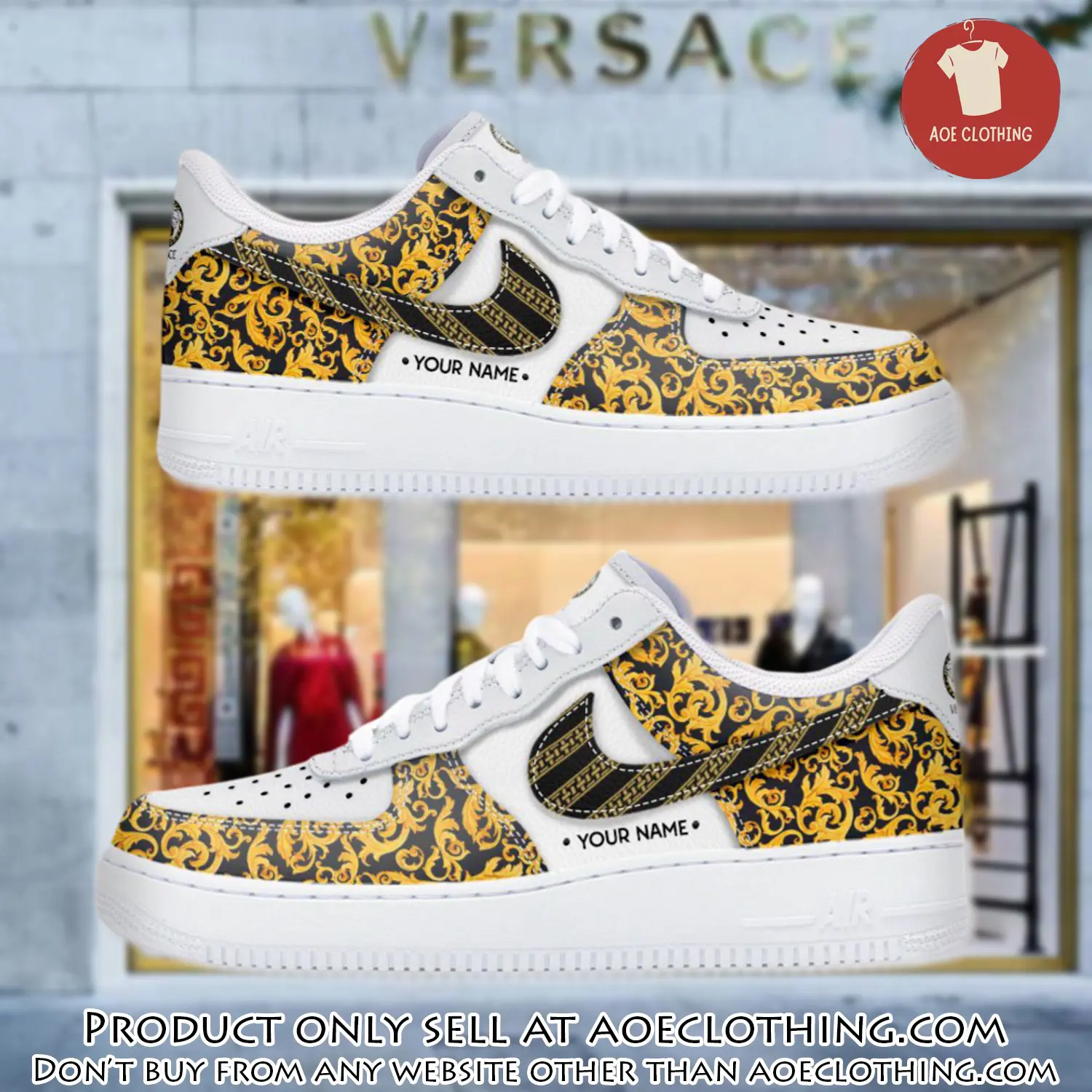 Personalized versace luxury air force 1 sneakers limited af1 shoes oaf1020 aoe0419029